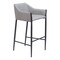 Homeroots 30" Slate Gray And Black Fabric And Steel Bar Height Bar Chair 555655 - alternate 9