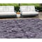 Homeroots 9' X 12' Eggplant Purple And Lavender Damask Washable Indoor Outdoor Area Rug 588164 - alternate 1