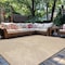 World Rug Gallery Diamond Weave Reversible Jute-Look Indoor/Outdoor Rug 7 ft 10 in x 10 ft Natural WR188NATURAL8X10 - alternate 1