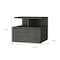 Homeroots 12" Gray Wood One Drawer Floating Nightstand 553686 - alternate 8