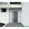 Vdomdoors Steel Door Deux 0729 Gray Graphite Stainless Inserts Single Modern Painted DEUX0729EXD-GRE-W36 x H80-Right-hand Inswing - alternate 5