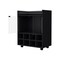 Homeroots Black Rolling Bar Cart With Wine Storage 535117 - alternate 9