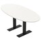 Skutchi Designs 6 Person Conference Table With Power Unit | 6' Boval Table | Harmony Series HAR-BOVL-36X72-T.BK-W960-NA - alternate 1