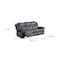 Homeroots 89" Dark Gray Reclining USB Sofa And Toss Pillow With Silver Legs 559208 - alternate 6
