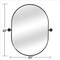 Homeroots 32" Black Oval Iron Framed Bathroom Vanity Mirror 565030 - alternate 4