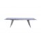 Homeroots 79" Clear and Silver Glass and Stainless Steel Self-Storing Leaf Dining Table 320786 - alternate 1