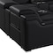 Homeroots Black Italian Leather Power Reclining U Shaped Twelve Piece Corner Sectional With Console 632554 - alternate 9