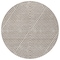 Homeroots 8' Taupe And Ivory Round Geometric Washable Indoor Outdoor Area Rug 612150 - alternate 6
