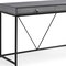 Homeroots 47" Gray and Black Writing Desk With Two Drawers 543777 - alternate 9
