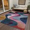 Homeroots 5' X 8' Green Pink And Teal Blue Abstract Washable Indoor Outdoor Area Rug 604457 - alternate 8