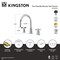 Kingston Brass Two-Handle Deck Mount Roman Tub Faucet, Matte Black KS8320ZX - alternate 2
