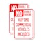 Signmission No Double Parking Anytime Commercial Vehicles Included, 18'' X 24'', Heavy Gauge Aluminum, 2PK A-1824-2PACK-23849 - alternate 1