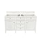 James Martin Vanities Brittany 60" Double Vanity in Bright White, w/ 3 CM Phantome Eclos Top 655-V60D-BW-3PHT - alternate 6