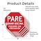 Signmission Pare Sonar Bocina Proceder Con Prec, 4 inch X 4 inch, Vinyl Decal, 5PK OC-D-5PACK-4-205 - alternate 4