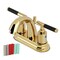 Kingston Brass Double-Handle 4" Centerset Bathroom Faucet with Pop-Up Drain, Polished Brass KB8612CKL - alternate 1