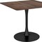 Homeroots 35" Natural and Black Wood and Steel Pedestal Base Square Dining Table 602240 - alternate 7