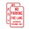 Signmission Parking Fire Lane Authorized Personnel Only, 12'' X 18'' 2 Signs, Heavy Gauge Aluminum, 2PK A-1218-2PACK-23340 - alternate 1
