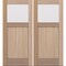 Doornmore CRF-P1G1, 74.5" x 82" ( 2x36" Door) Left Hand, Mahogany Top View Exterior Door CRF-P1G1-SW-3680_2_LI - alternate 1