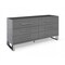 Homeroots 59" Grey Solid And Manufactured Wood Six Drawer Dresser 490822 - alternate 5