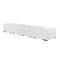 Homeroots 170" White Top Grain Leather Reclining Metal USB Sofa 720425 - alternate 10