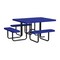 Leisure Craft 46" Square ADA Accessible Outdoor Picnic Table with 3 Bench Seats, Navy T46SQP-ADA-NAVY - alternate 1