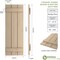 Ekena Millwork Rustic Three Board Joined Board-n-Batten Knotty Pine Faux Wood Shutters, 16 1/2W x 48H, PR SHUBJS16X48KPPR - alternate 18