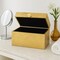 Vintiquewise Set of 2 Decorative Wooden Storage Boxes with Gold Accent for Keys, Jewelry, Makeup, or Extras, Gold QI004862.GD - alternate 7