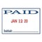 Cosco 2000Plus Four-in-One Message Date Stamp, 5 Years, ENTERED/FAXED/PAID/RECEIVED, 1.75 x 1.12, Red/Blue Ink 011035 - alternate 5
