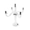 Homeroots 20" Clear And Silver Crystal Tabletop Candelabra Candle Holder 590248 - alternate 1