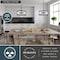 Vaxcel Harrison 4-Light Drum Pendant Light, Matte Black, Clear Seeded Glass, 20-In. Wide P0468 - alternate 7