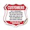 Signmission Restricted Area Shield Sign Customers Du, 18 inch X 18 inch, Vinyl Decal, 2PK SHI-D-2PACK-18-458 - alternate 1