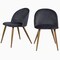 Homeroots Set of Two Charcoal and Brown Upholstered Velvet Dining Side Chairs, 2PK 568026 - alternate 9