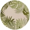 Homeroots 5' Ivory And Green Round Palm Leaf Indoor Outdoor Area Rug 548145 - alternate 9