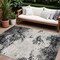 Homeroots 9' X 12' Black Gray And Ivory Abstract Washable Indoor Outdoor Area Rug 599464 - alternate 1