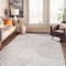 World Rug Gallery Contemporary Stripe Arch Design Area Rug 5 ft x 7 ft Cream 3017CREAM5X7 - alternate 1