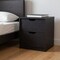 Homeroots 19" Black Wood Two Drawer Nightstand 543691 - alternate 14