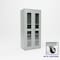 Pucel Heavy Duty Storage Cabinet with Casters, 36 in W x 84 in H x 24 in D, Plexiglass Doors, Gray HDSC-3678-24-4C-PLEX - alternate 1
