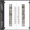 Vdomdoors Metal Double Doors Deux 5755 Gray Graphite Clear Glass 1 Sidelight Entry Modern Painted 84x80 (W72+ DEUX5755DEXD-GRE-W72+12xH80-LH-O - alternate 5
