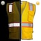 Dome75 Hi-Vis Safety Vest SM/MD Class Non-ANSI/Enhanced Visibility , Zipper 6 Pockets, 2 Mic Tab DV2183 - alternate 6