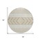 Homeroots 8' Beige Ivory And Taupe Round Southwestern Washable Indoor Outdoor Area Rug 613881 - alternate 8