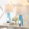 Jonathan Y Tryon 26" Modern Minimalist Glass/Iron Nightlight LED Table Lamp, Chrome/Clear Blue, 2PK JYL1137B-SET2 - alternate 9