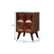 Homeroots 24" Chestnut Solid Wood Carved Geometric Two Drawer Nightstand 722529 - alternate 5