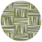 Homeroots 8' Green Gray And Ivory Round Geometric Washable Indoor Outdoor Area Rug 598264 - alternate 8