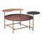 Homeroots 55" Brown Black and Gold Wood and Steel Three Tier Coffee Table 556709 - alternate 9