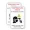 Signmission Temperature Check In Progress At Entry, 18'' X 24'' 2 Signs, Heavy Gauge Aluminum, 2PK A-1824-2PACK-25432 - alternate 1
