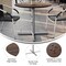 Flash Furniture 36" Round Outdoor Tabletop, Dark Brown, Seamless Surface Technology, 30"x30" Silver Cast IronxBase ST-RD36-WBR-T3030S-GG - alternate 9