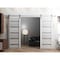 Sartodoors Sturdy Dbl Barn Door 48 x 80in, Light Grey Oak W/ Frosted Glass, SS 13FT Rail Hangers Heavy Set QUADRO4445DB-S-OAK-48 - alternate 1