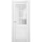 Sartodoors Interior Solid French Door Frosted Glass White 42x84 Solid Core Modern Interior VEREGIO7339ID-WS-4284 - alternate 1