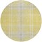 Homeroots 8' Yellow Black And Ivory Round Plaid Washable Indoor Outdoor Area Rug 596371 - alternate 7