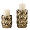 Homeroots Set Of Two Antiqued Brass Tabletop Pillar Candle Holders, 2PK 468340 - alternate 5